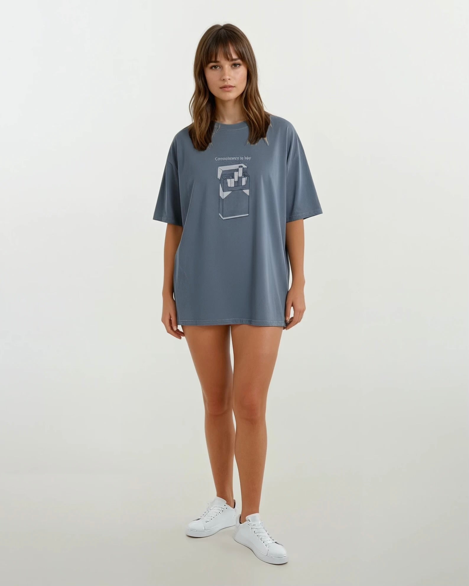 Consistency is Key Embroidered Unisex Vintage Faded Cotton Oversize T-Shirt