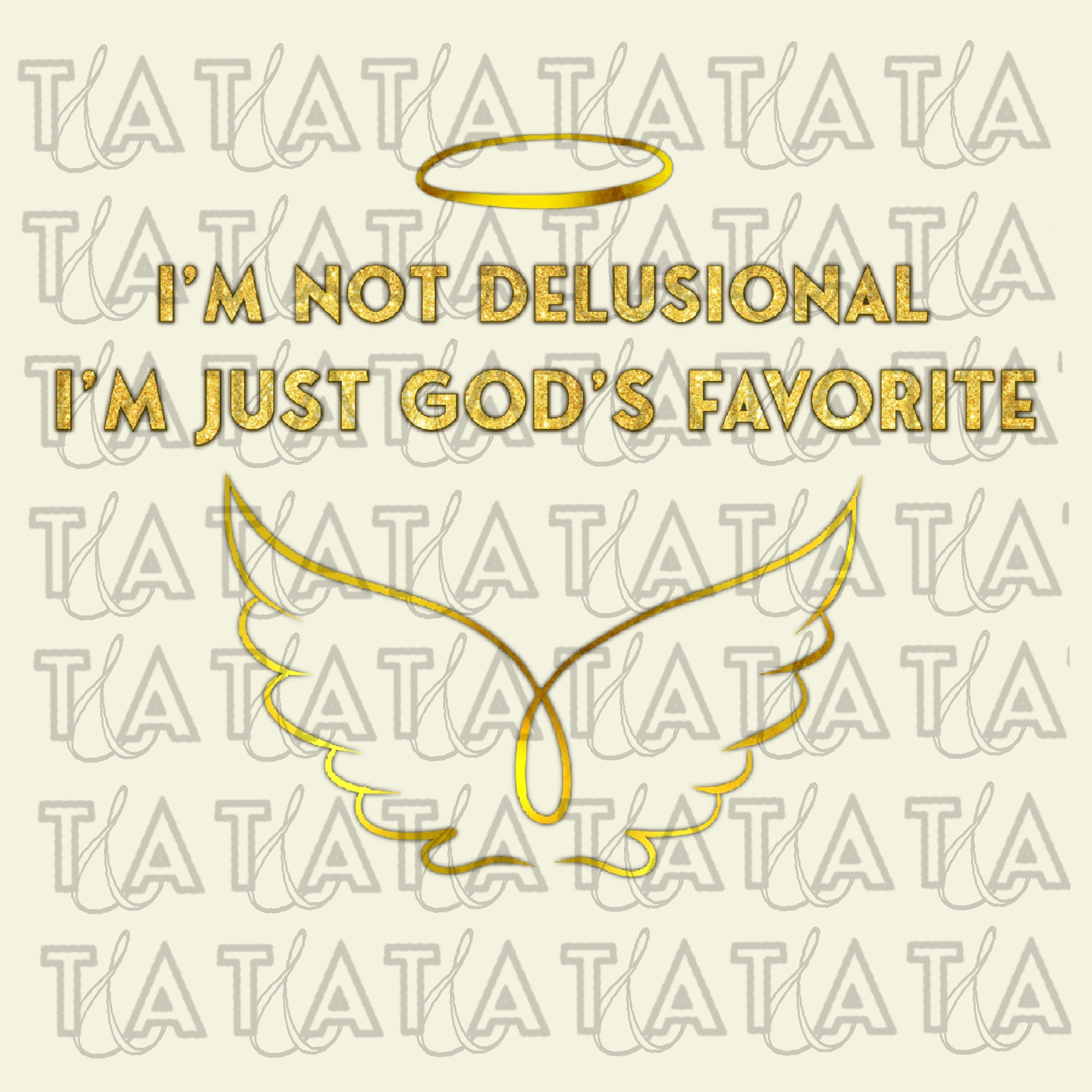 I’m Not Delusional I’m Just God’s Favorite Raglan Sleeve Crop Baby Tee