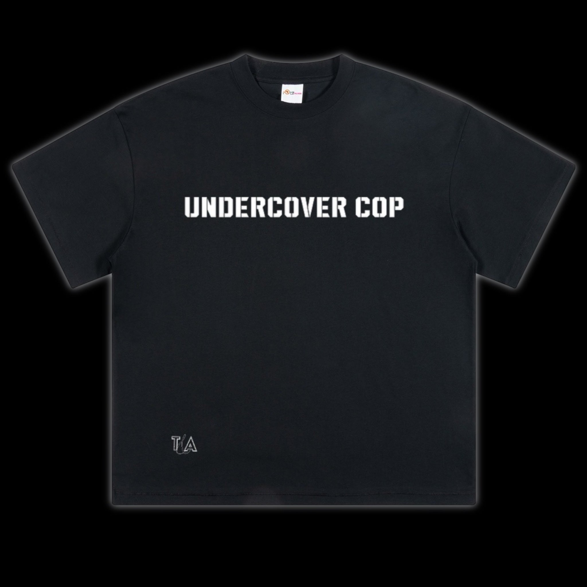 black heavyweight cotton oversized t-shirt with