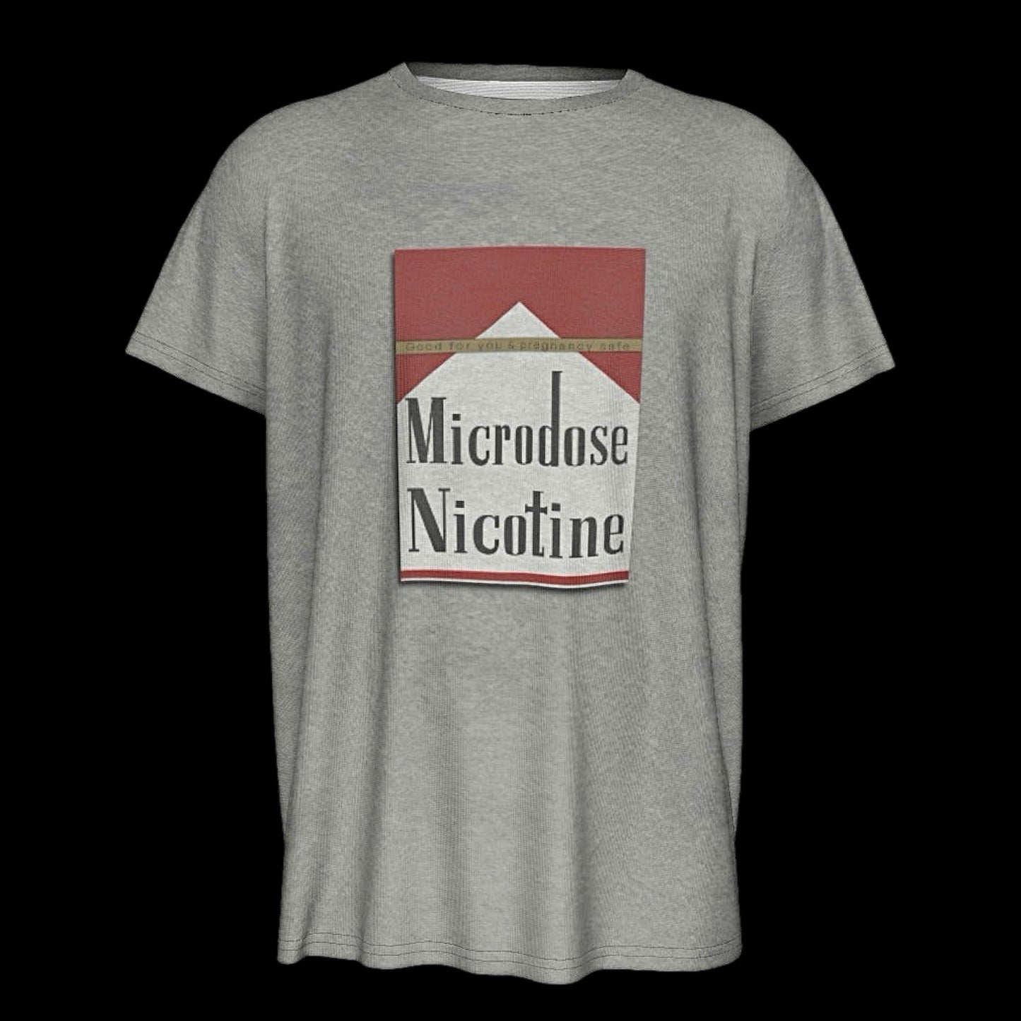 Microdose Nicotine Distressed Print T Shirt