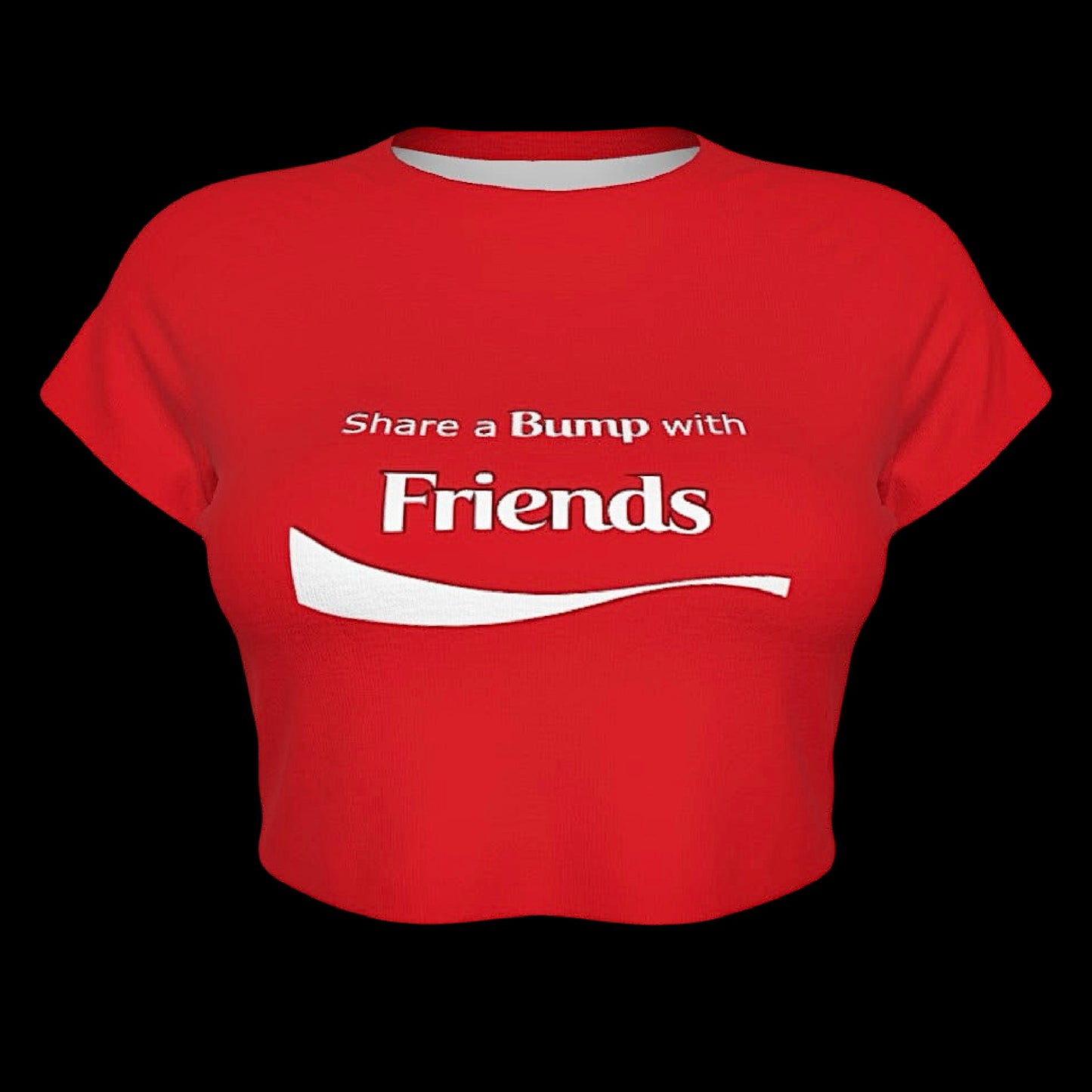 Share a Bump With Friends Raglan Sleeve Crop Baby Tee