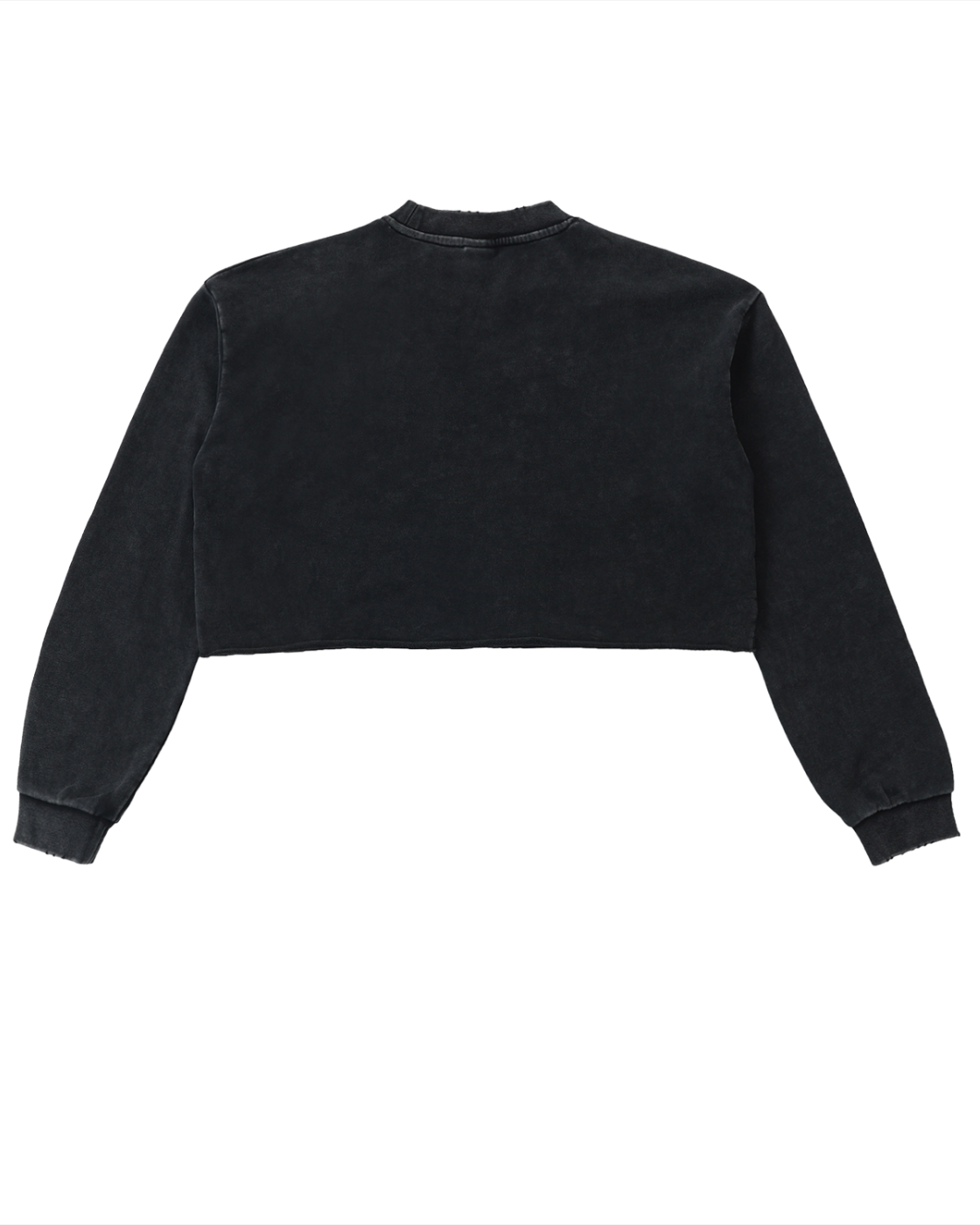 Feminine Rage Raw Edge Cropped Cotton Sweatshirt