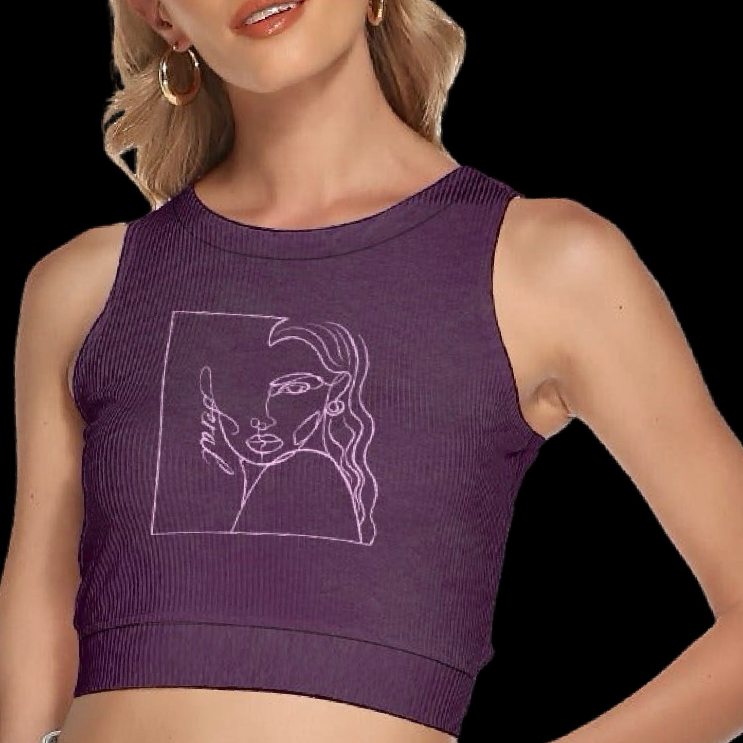 Feral Open Back Ribbed Crop Top