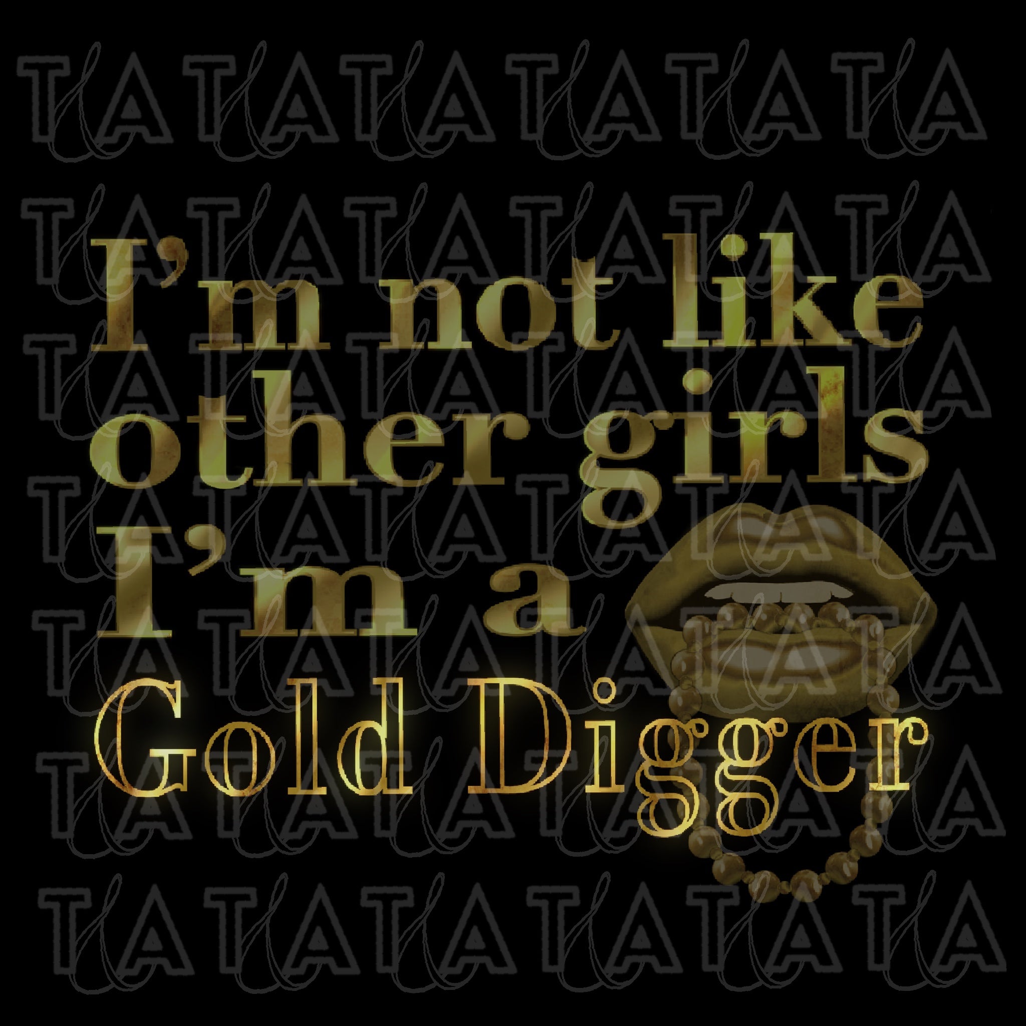 I’m Not Like Other Girls I’m A Gold Digger Strapless Crop Top