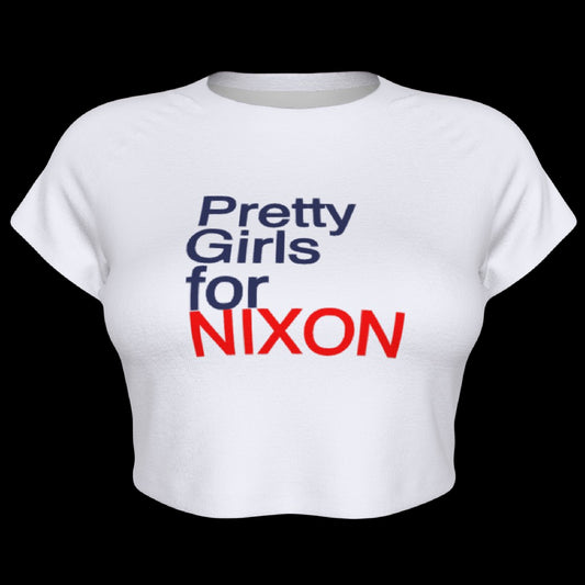 Pretty Girls For Nixon Raglan Sleeve Crop Baby Tee