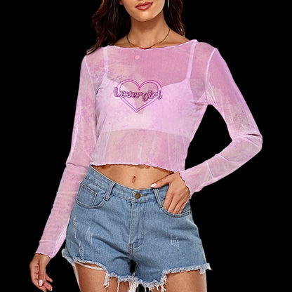 Lovergirl Sheer Mesh Crop Top