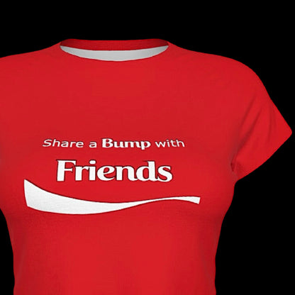 Share a Bump With Friends Raglan Sleeve Crop Baby Tee