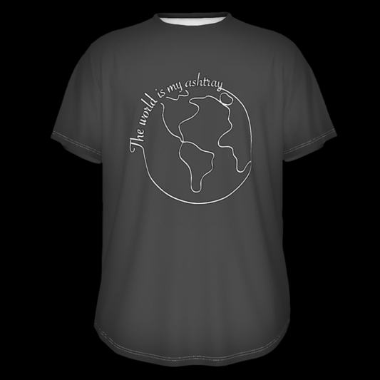 The World Is My Ashtray Line Drawing Unisex T Shirt