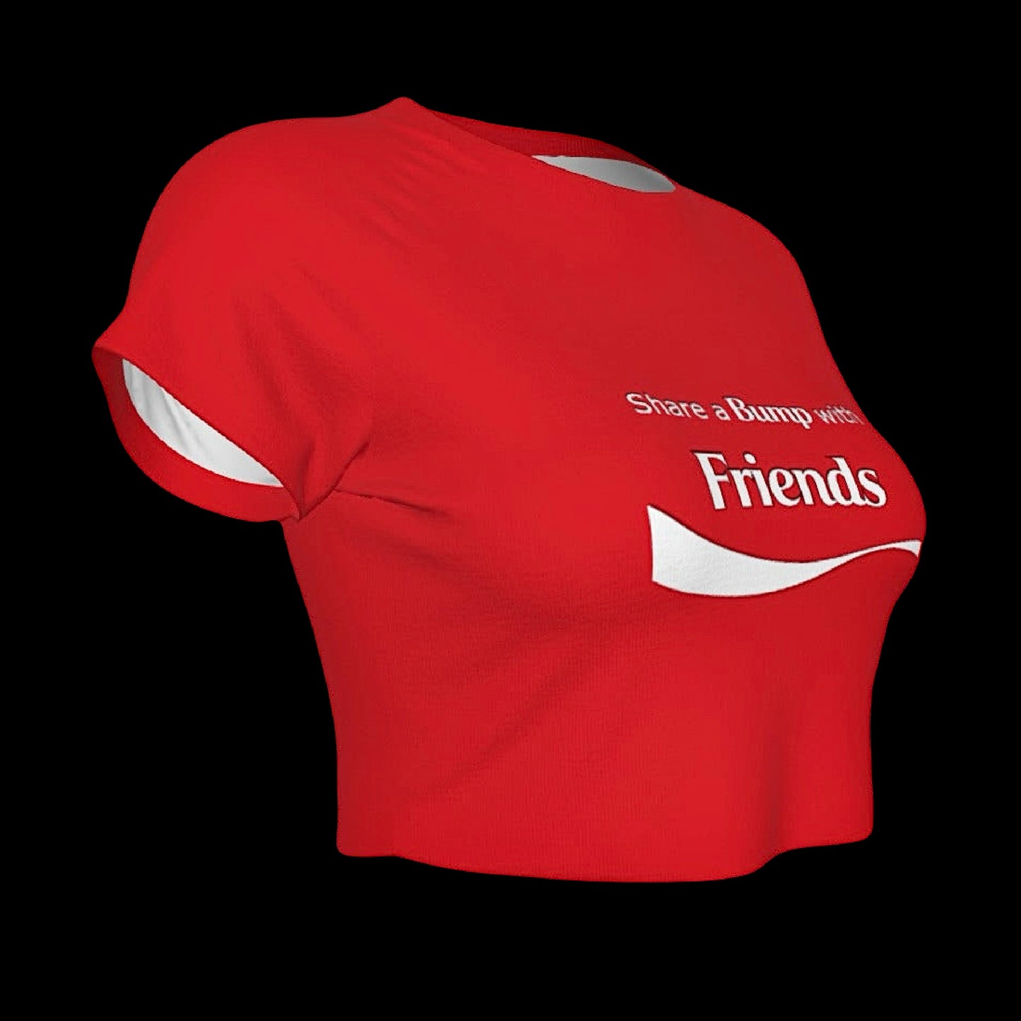 Share a Bump With Friends Raglan Sleeve Crop Baby Tee