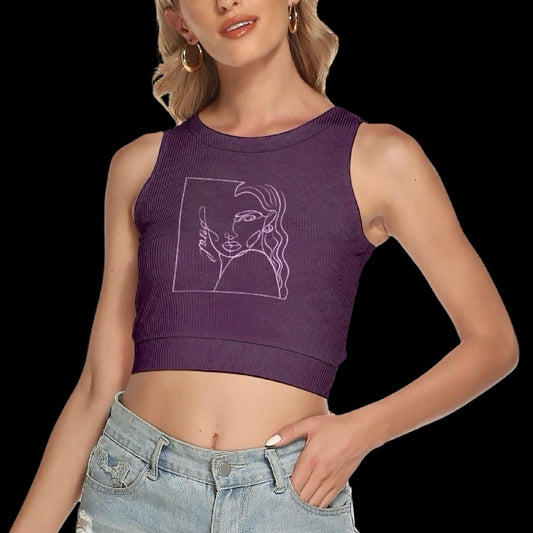 Feral Open Back Ribbed Crop Top