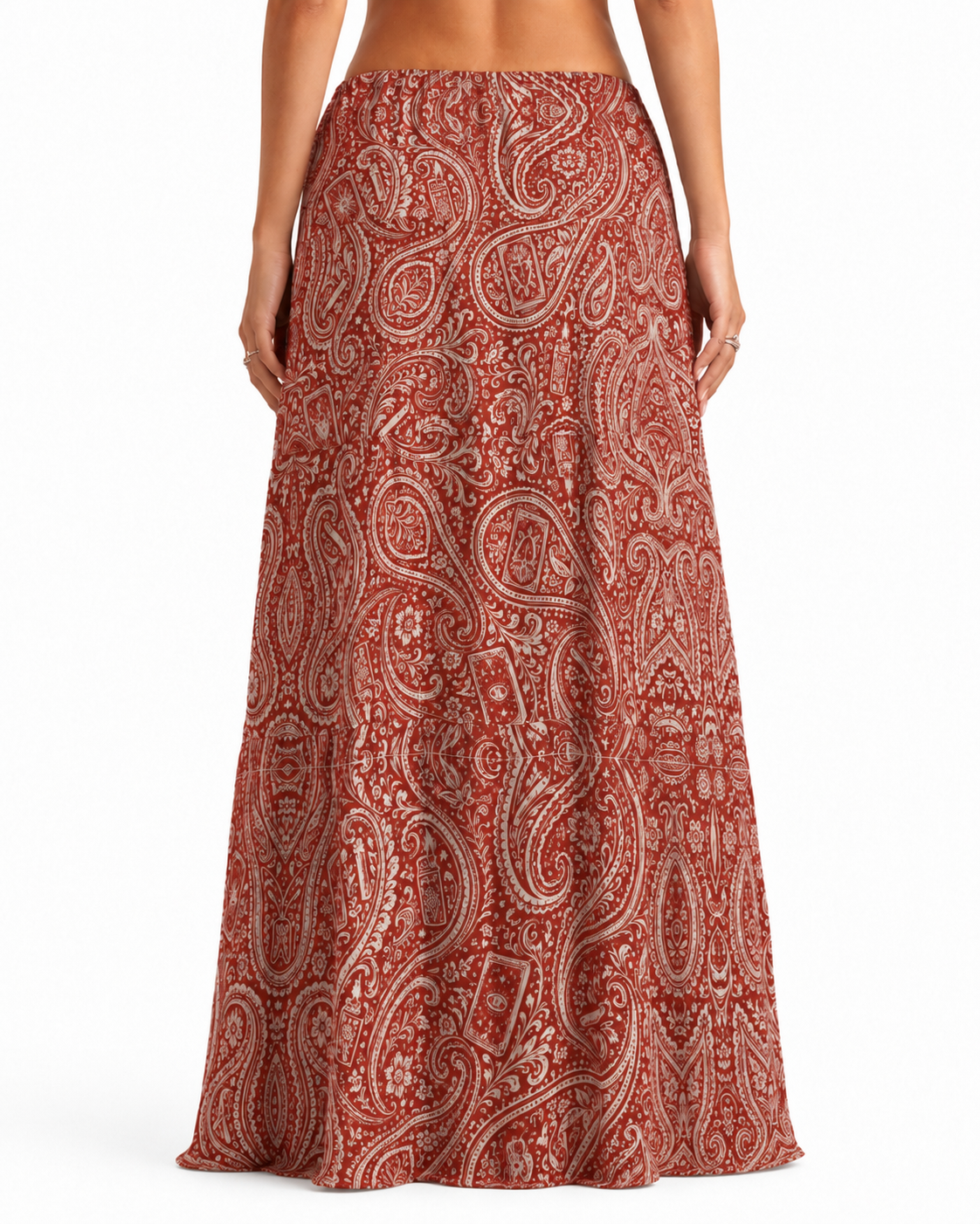 Tarot & Tobacco Boho Pleated Maxi Skirt