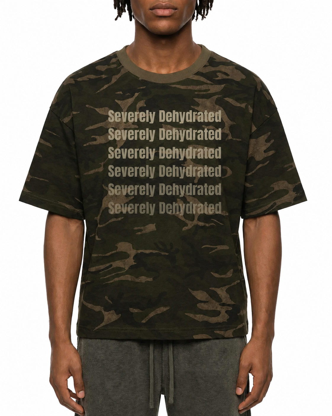 Severely Dehydrated Camo Cotton T-Shirt