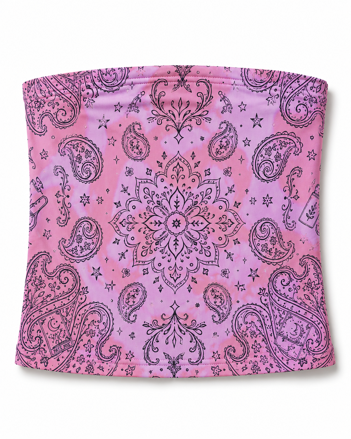 Lucky Bandit Bandana Print Strapless Top