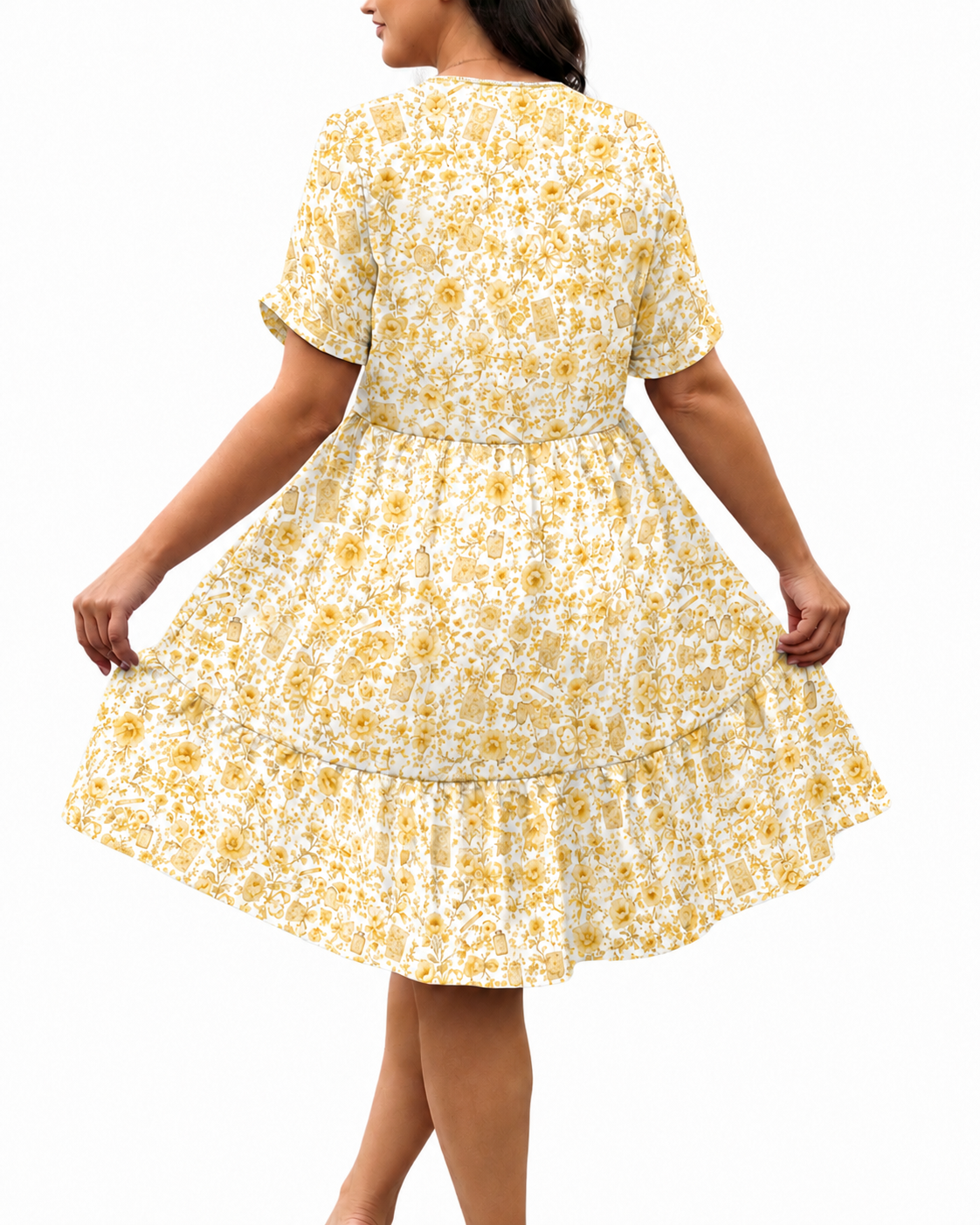 Pretty Little Vices Floral Print Babydoll Mini Dress