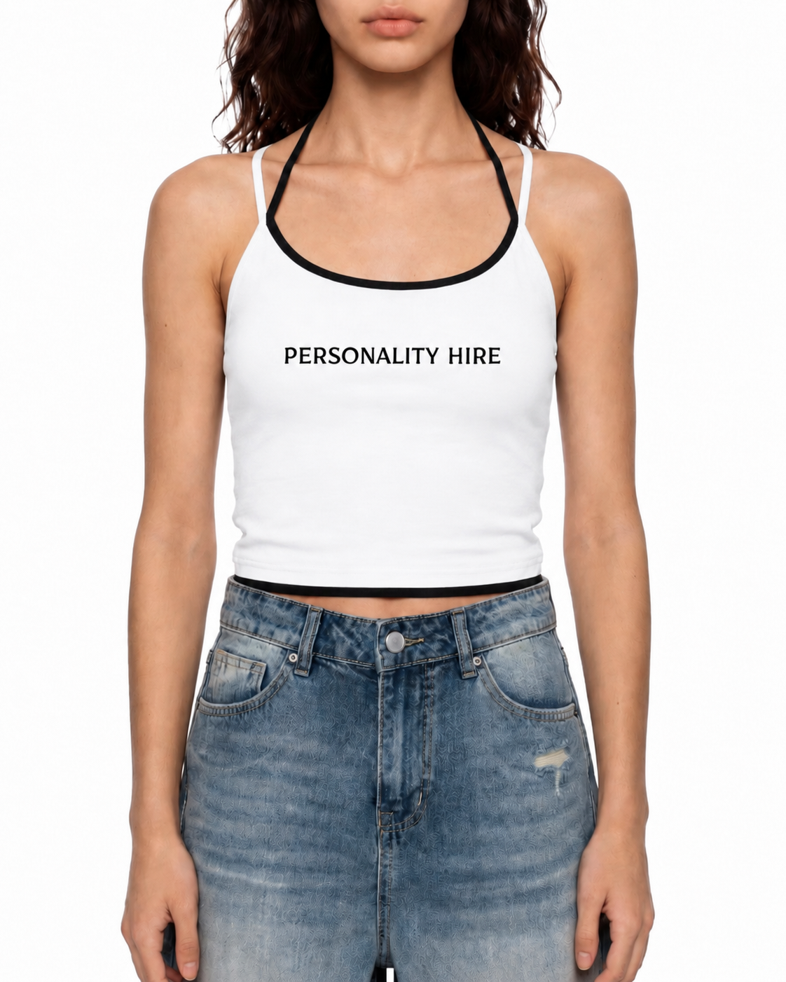 Personality Hire Contrast Halter Top