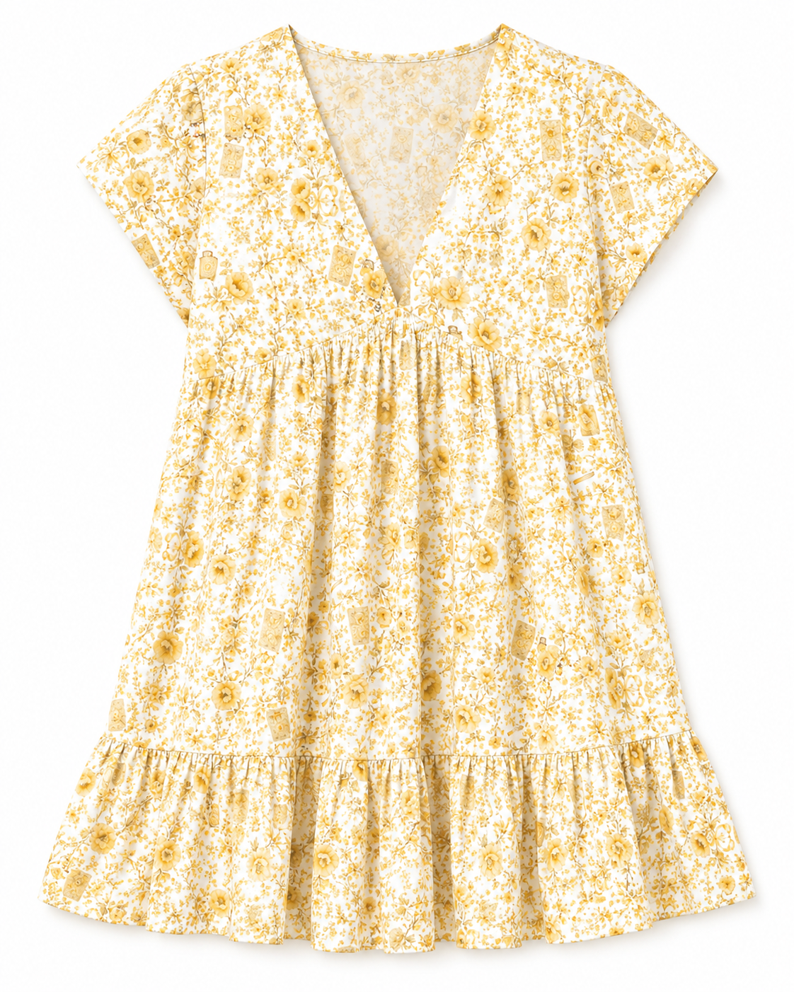 Pretty Little Vices Floral Print Babydoll Mini Dress