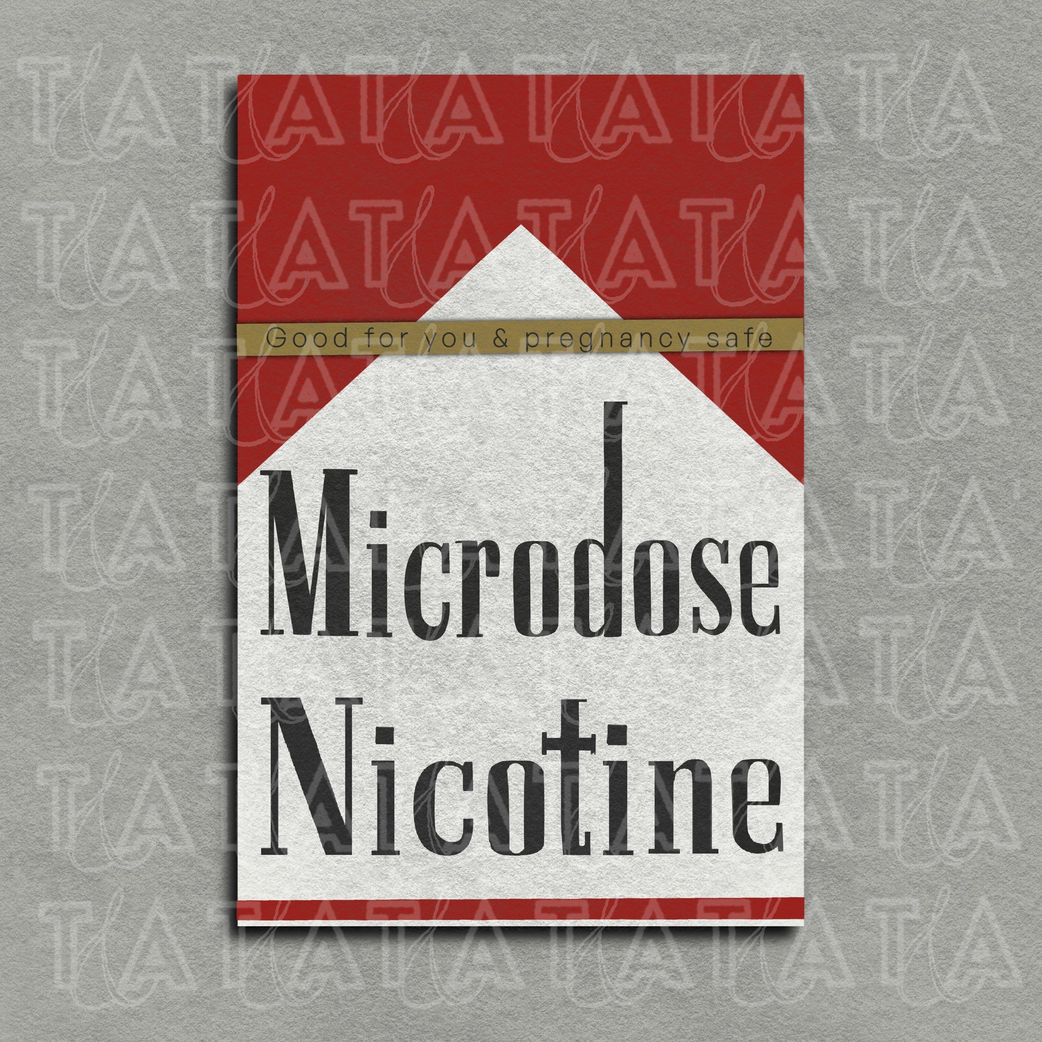 Microdose Nicotine Distressed Print T Shirt