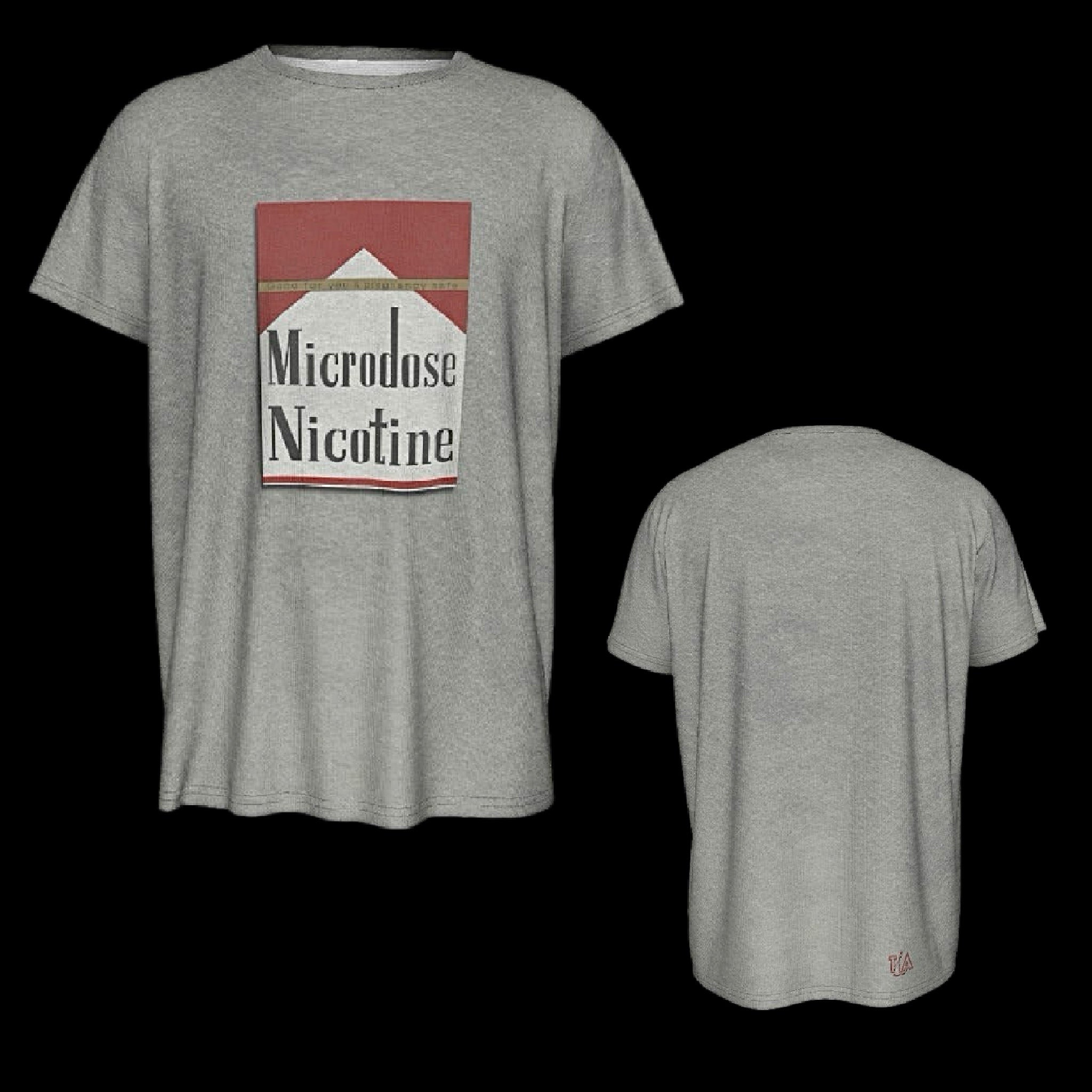 Microdose Nicotine Distressed Print T Shirt