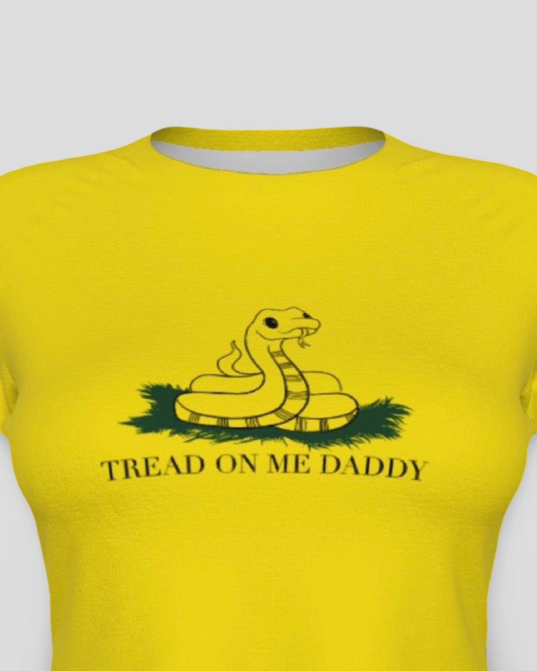 Tread On Me Daddy Raglan Sleeve Crop Baby Tee