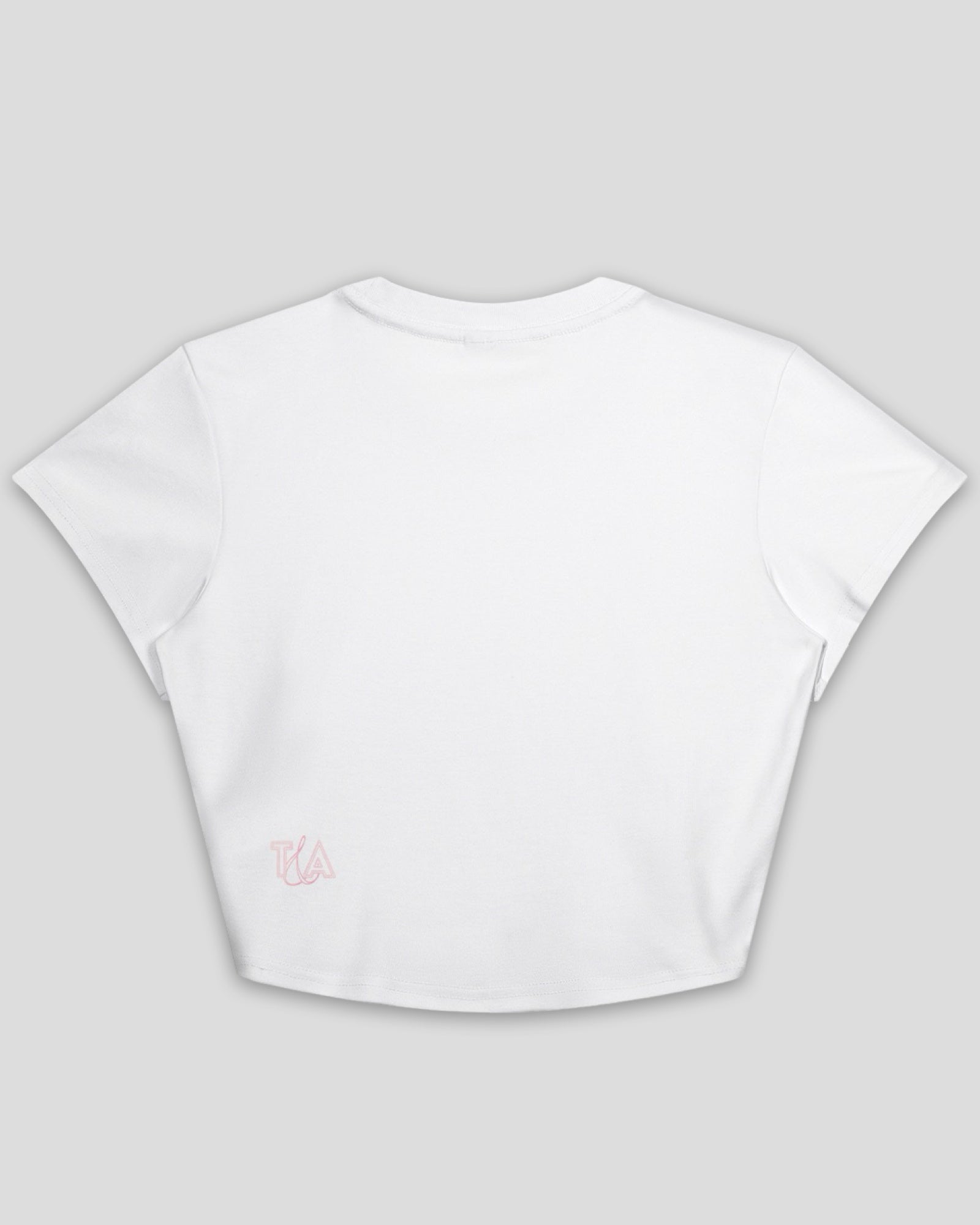 Double Martini Embroidered Cotton Crop Baby Tee