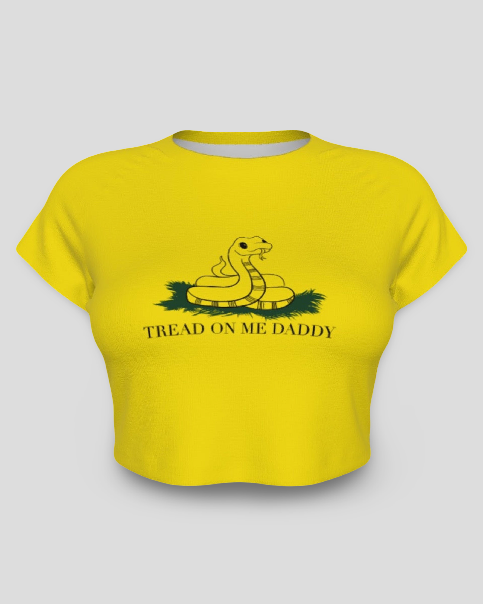 Tread On Me Daddy Raglan Sleeve Crop Baby Tee