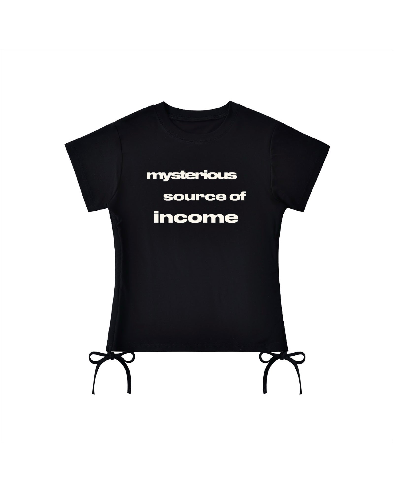 Mysterious Source of Income Drawstring Baby Tee