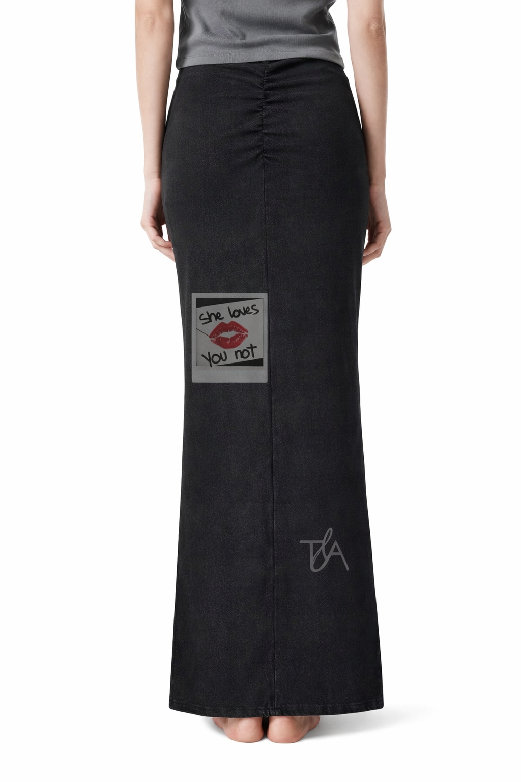 She Loves You Not Drawstring Maxi Skirt