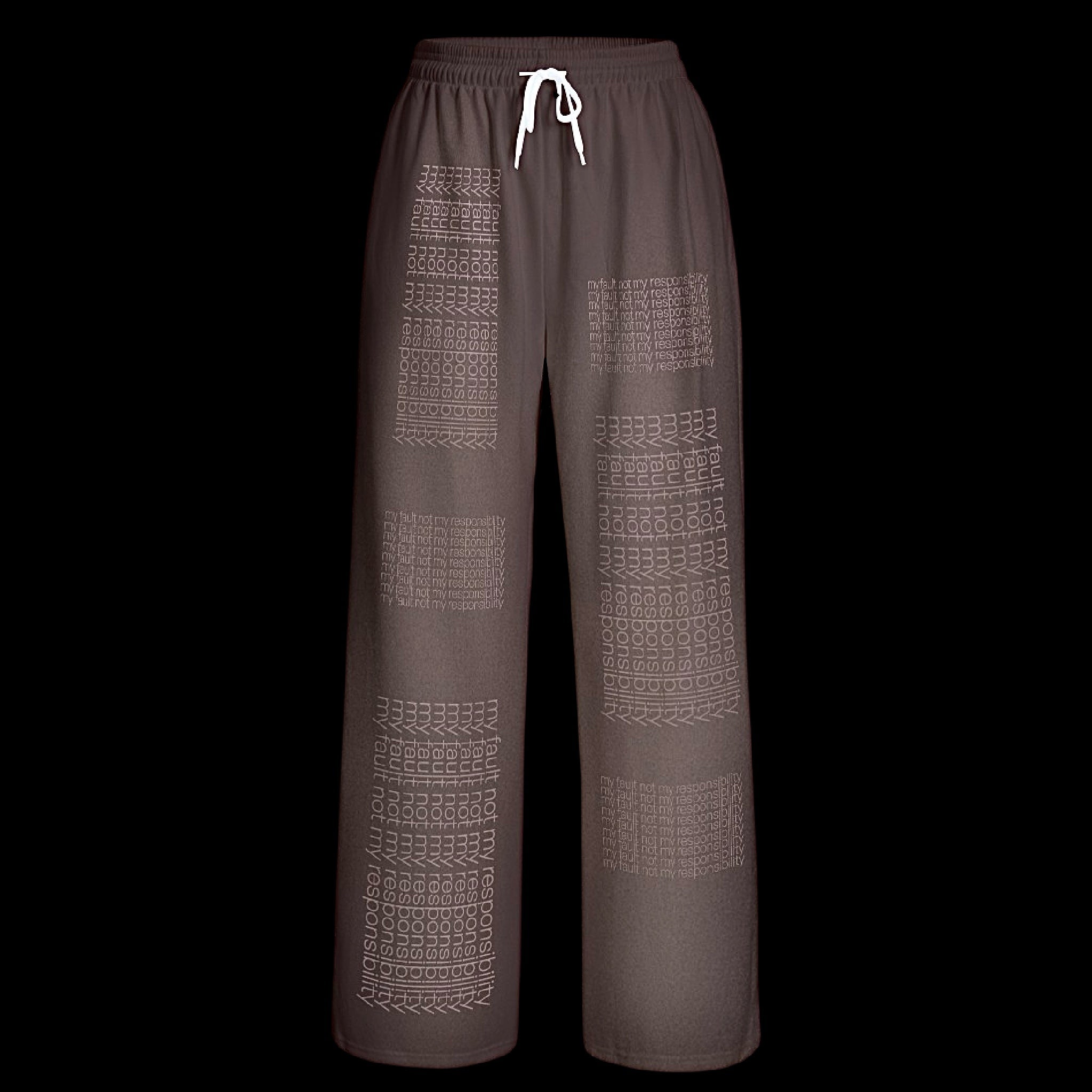 My Fault Not My Responsibility Knitted Fleece Lounge Pants