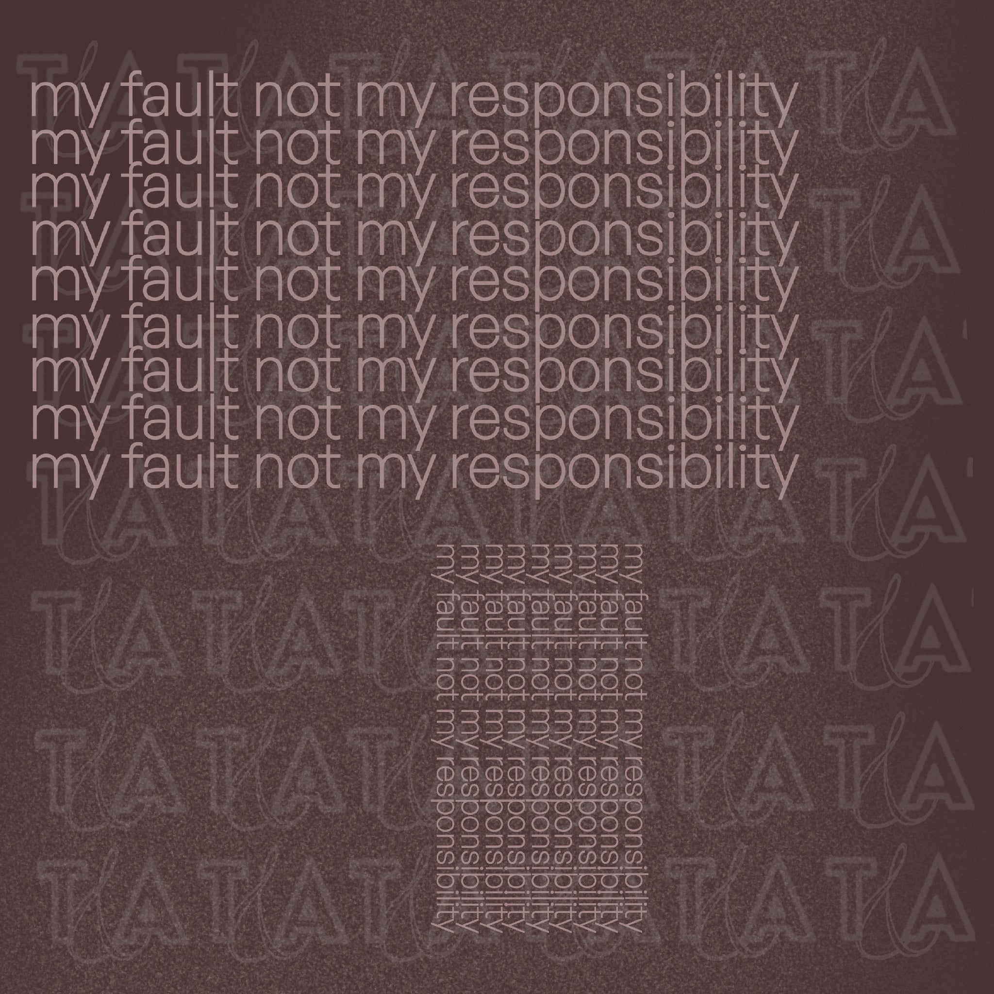 My Fault Not My Responsibility Knitted Fleece Lounge Pants
