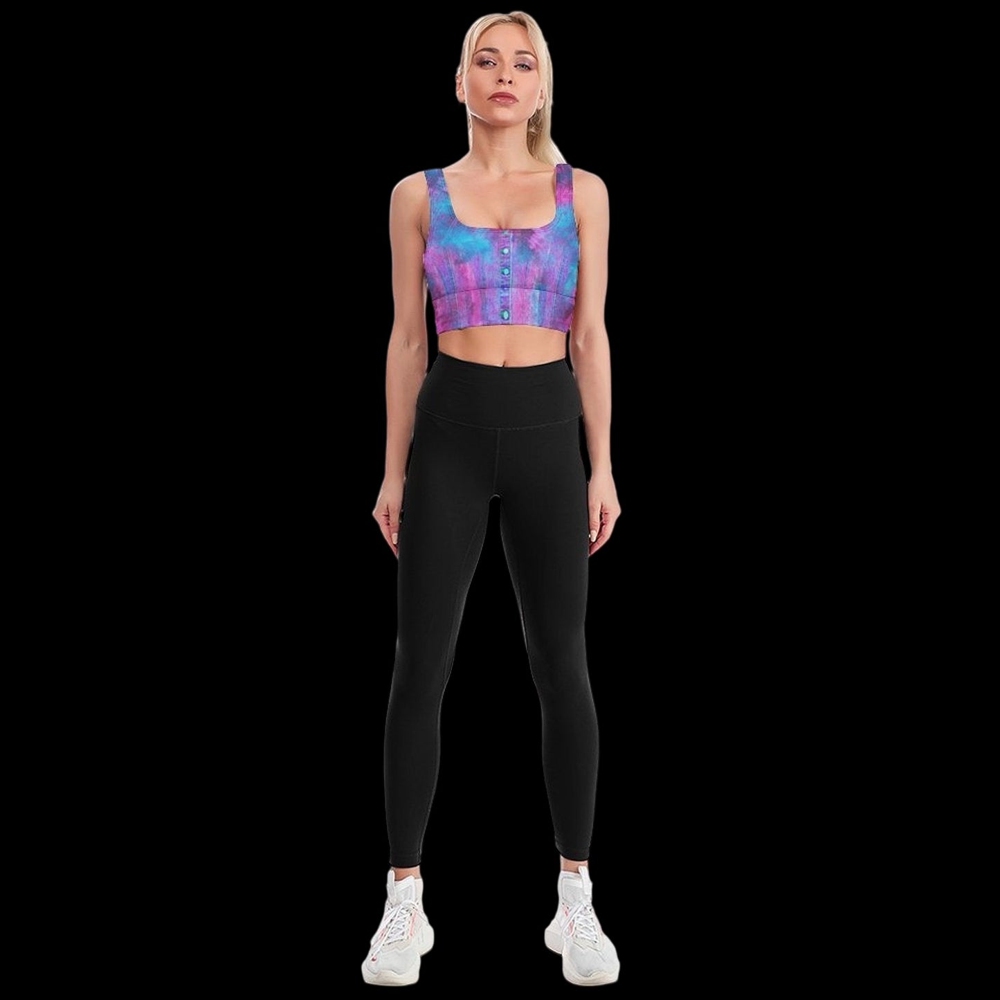Bi The Way Two-Toned Denim-ish Active Sleeveless top