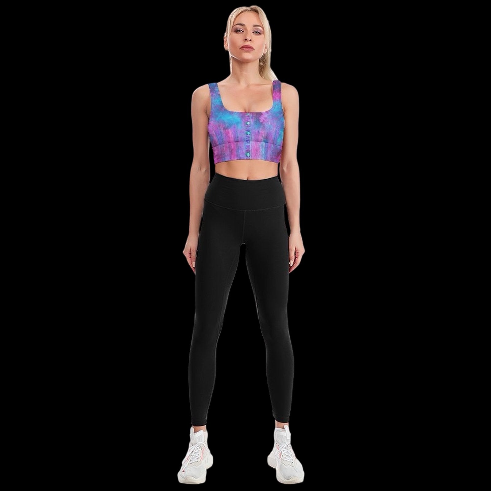 Bi The Way Two-Toned Denim-ish Active Sleeveless top