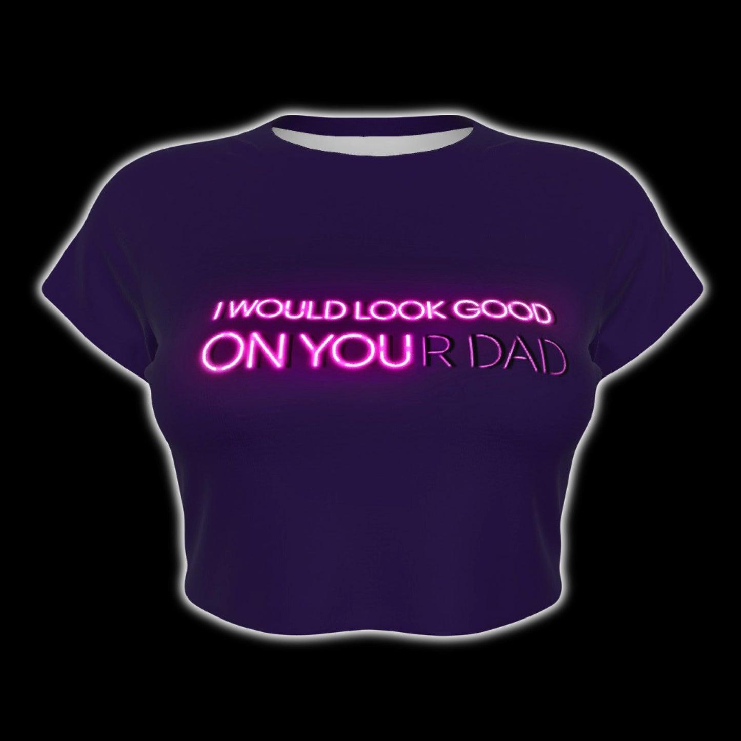 I Would Look Good On Raglan Sleeve Crop Baby Tee