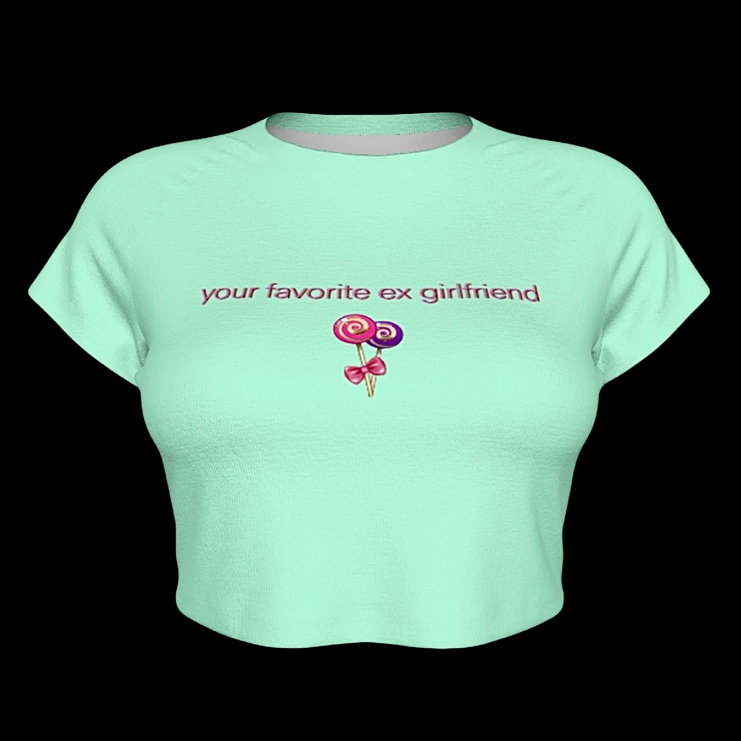 Your Favorite Ex Girlfriend Raglan Sleeve Crop Baby Tee