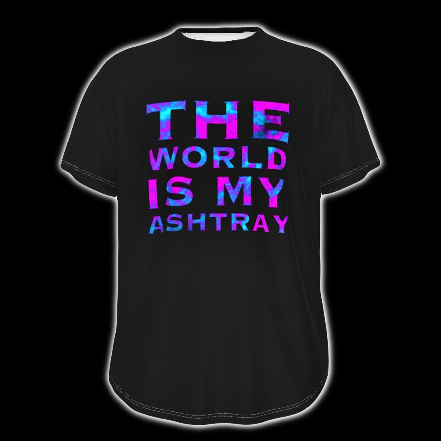 The World Is My Ashtray Micro Knit Round Hem Unisex T-Shirt