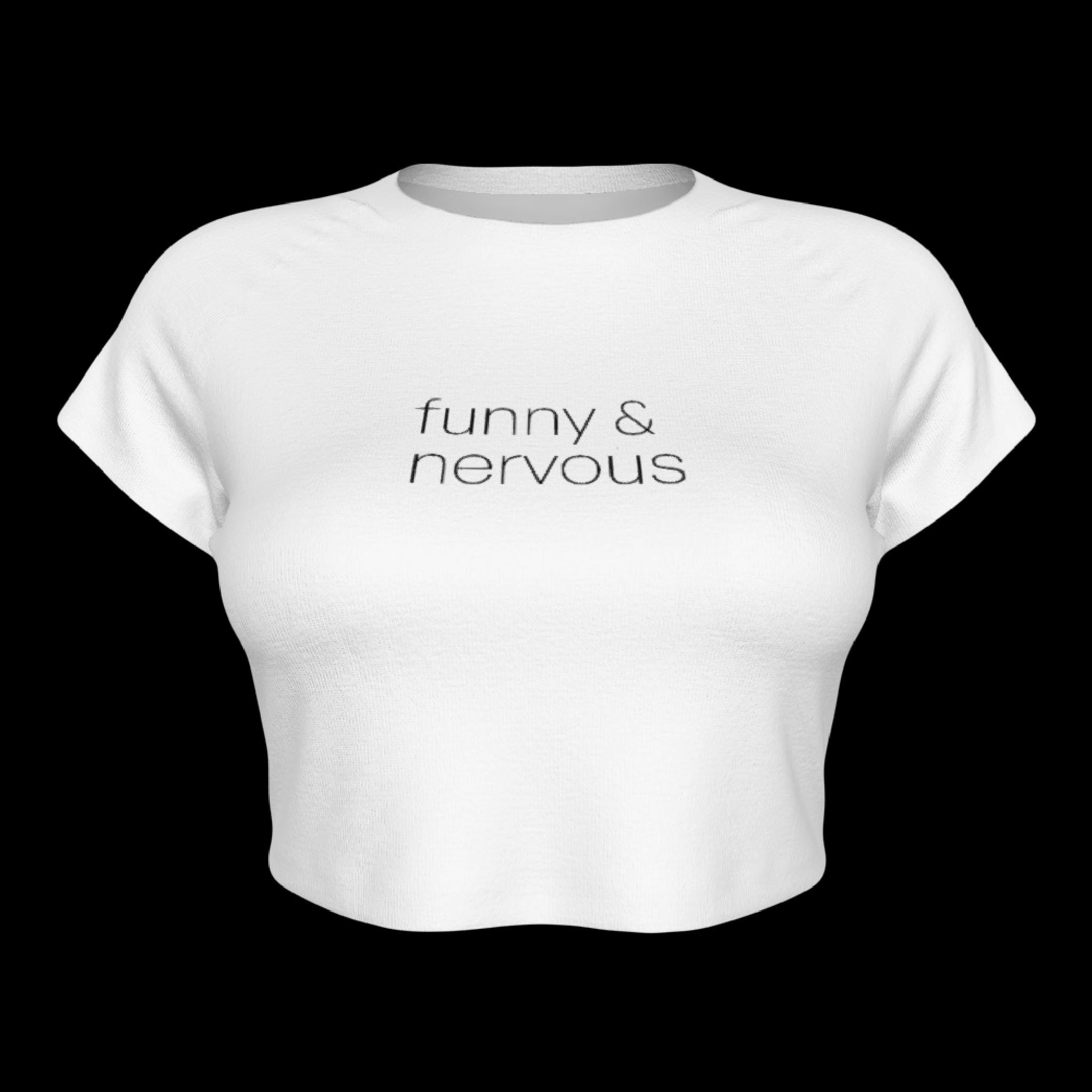 Funny and Nervous Raglan Sleeve Crop Baby Tee