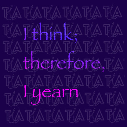 I Think Therefore I Yearn Raglan Sleeve Crop Baby Tee