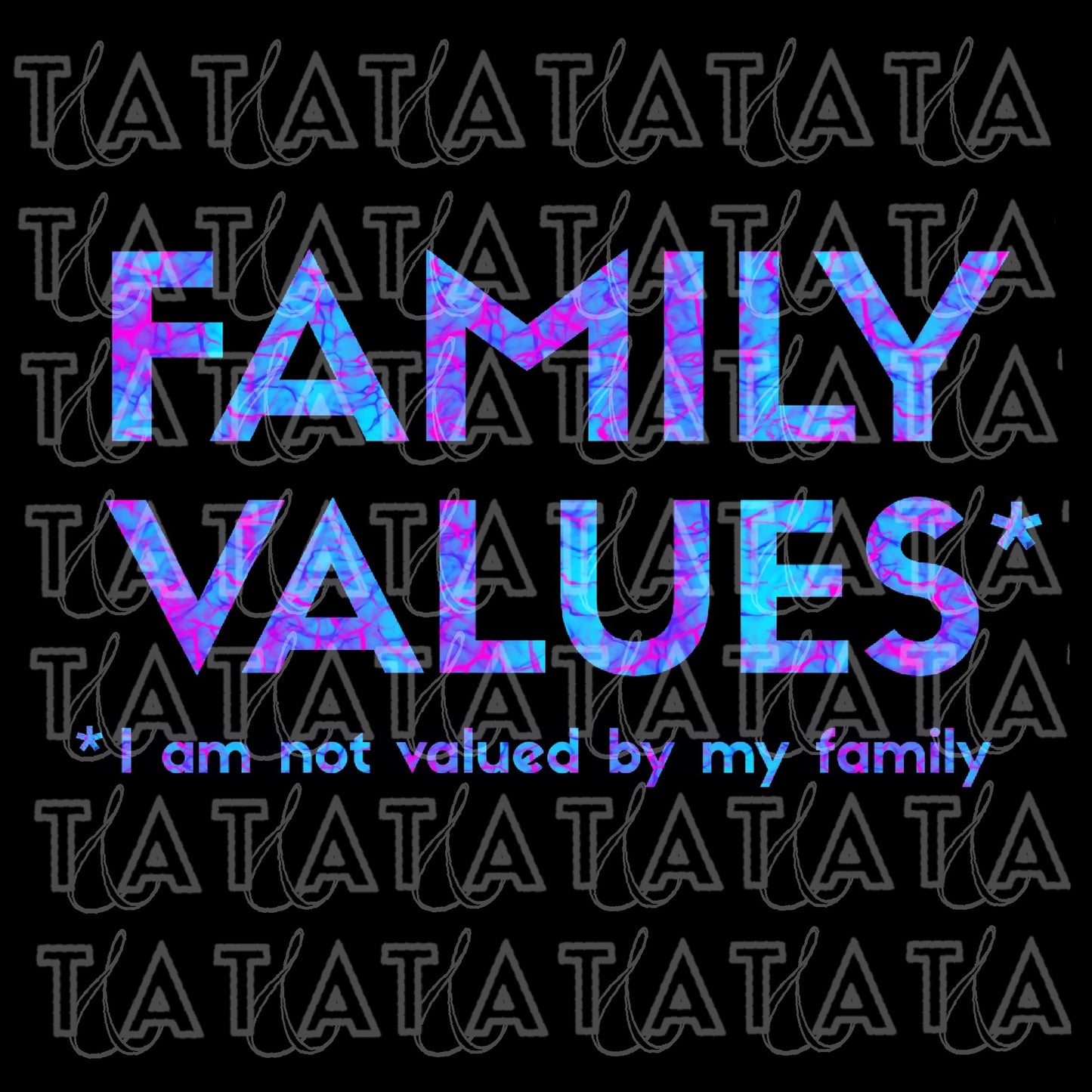 Family Values Oversize Unisex Jersey Knit T-Shirt