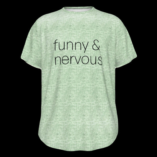 Funny & Nervous Rounded Hem Printed Texture Unisex T-Shirt