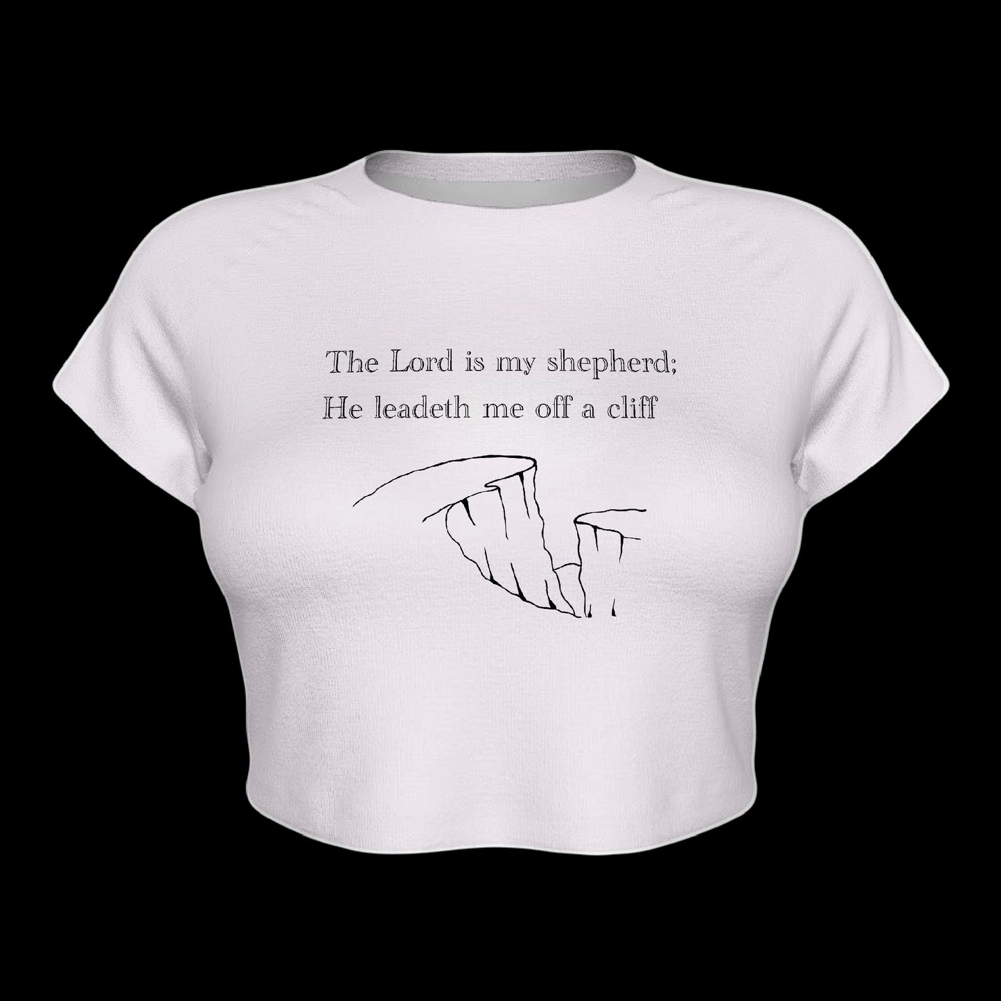 The Lord Is My Shepherd Raglan Sleeve Crop Baby Tee