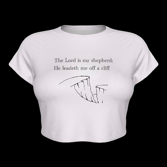 The Lord Is My Shepherd Raglan Sleeve Crop Baby Tee