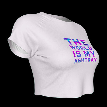 The World Is My Ashtray Raglan Sleeve Crop Baby Tee