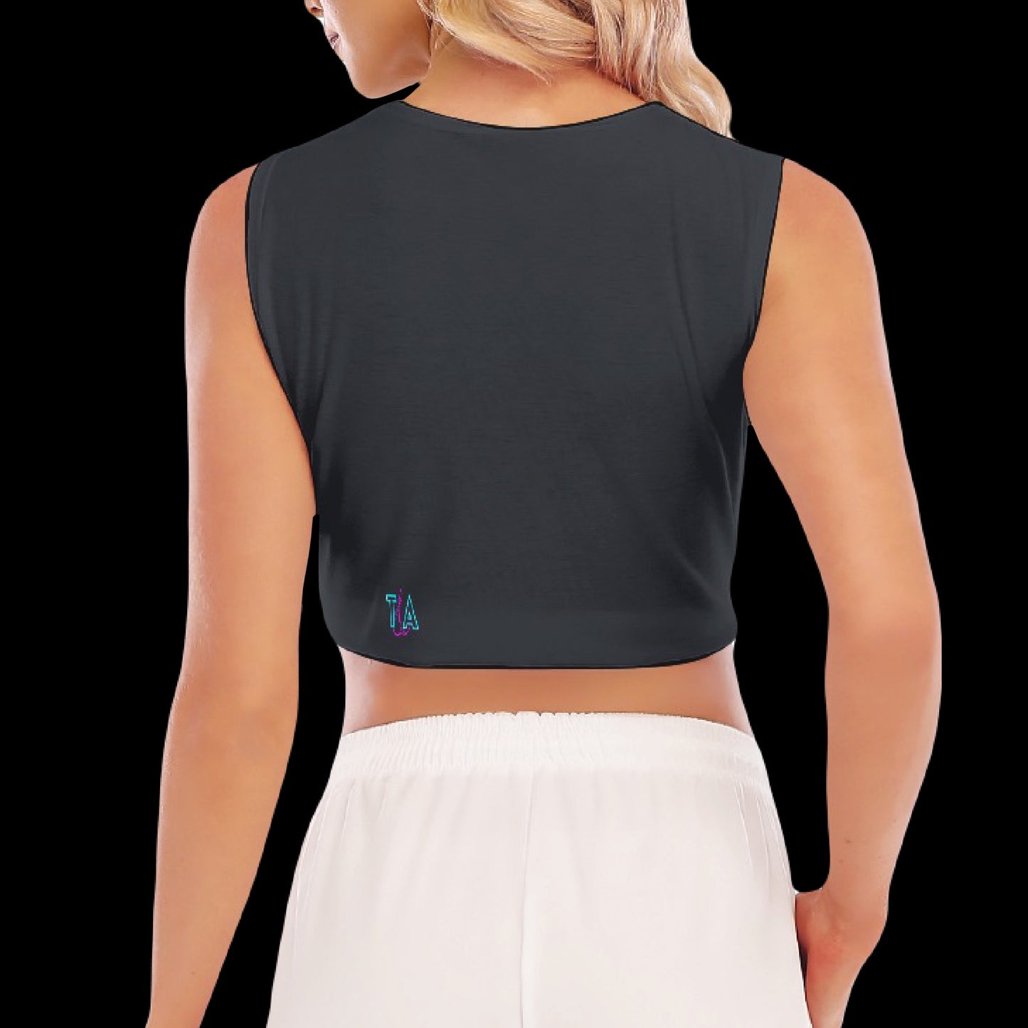 Steer Clear Relaxed Fit Sleeveless Jersey Crop Top