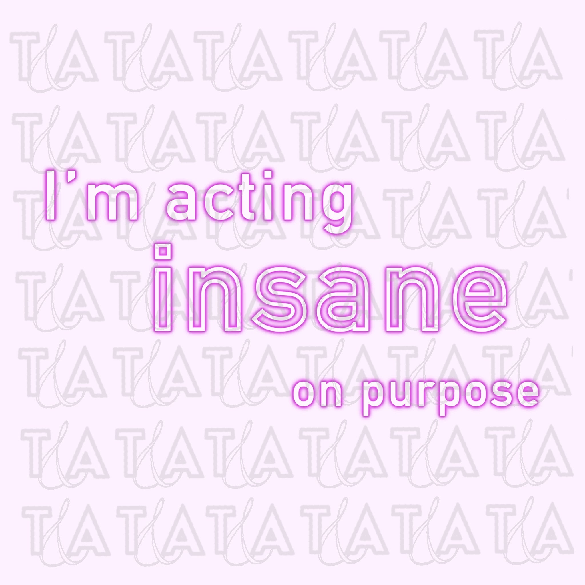 I’m Acting Insane On Purpose Raglan Sleeve Crop Baby Tee