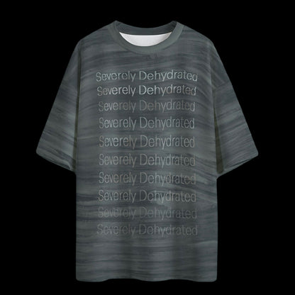 Severely Dehydrated Greyscale Premium Waffle Knit Unisex Drop-shoulder T-shirt