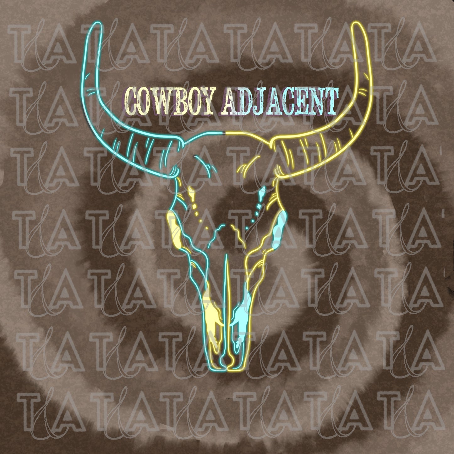 Cowboy Adjacent Premium Drop Shoulder Graphic T-Shirt