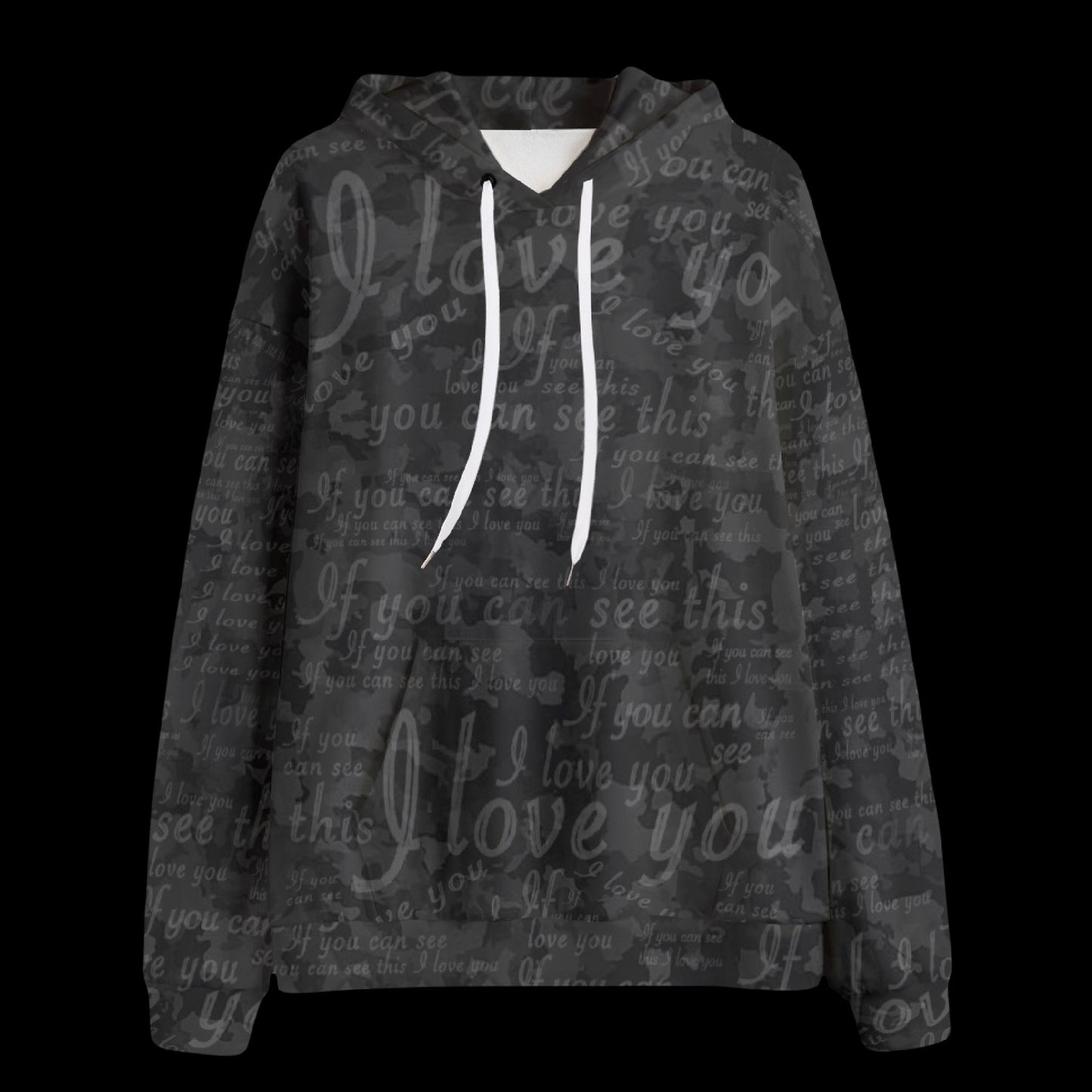 If You Can See This Muted Camo Knitted Fleece Unisex Hoodie