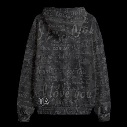 If You Can See This Muted Camo Knitted Fleece Unisex Hoodie