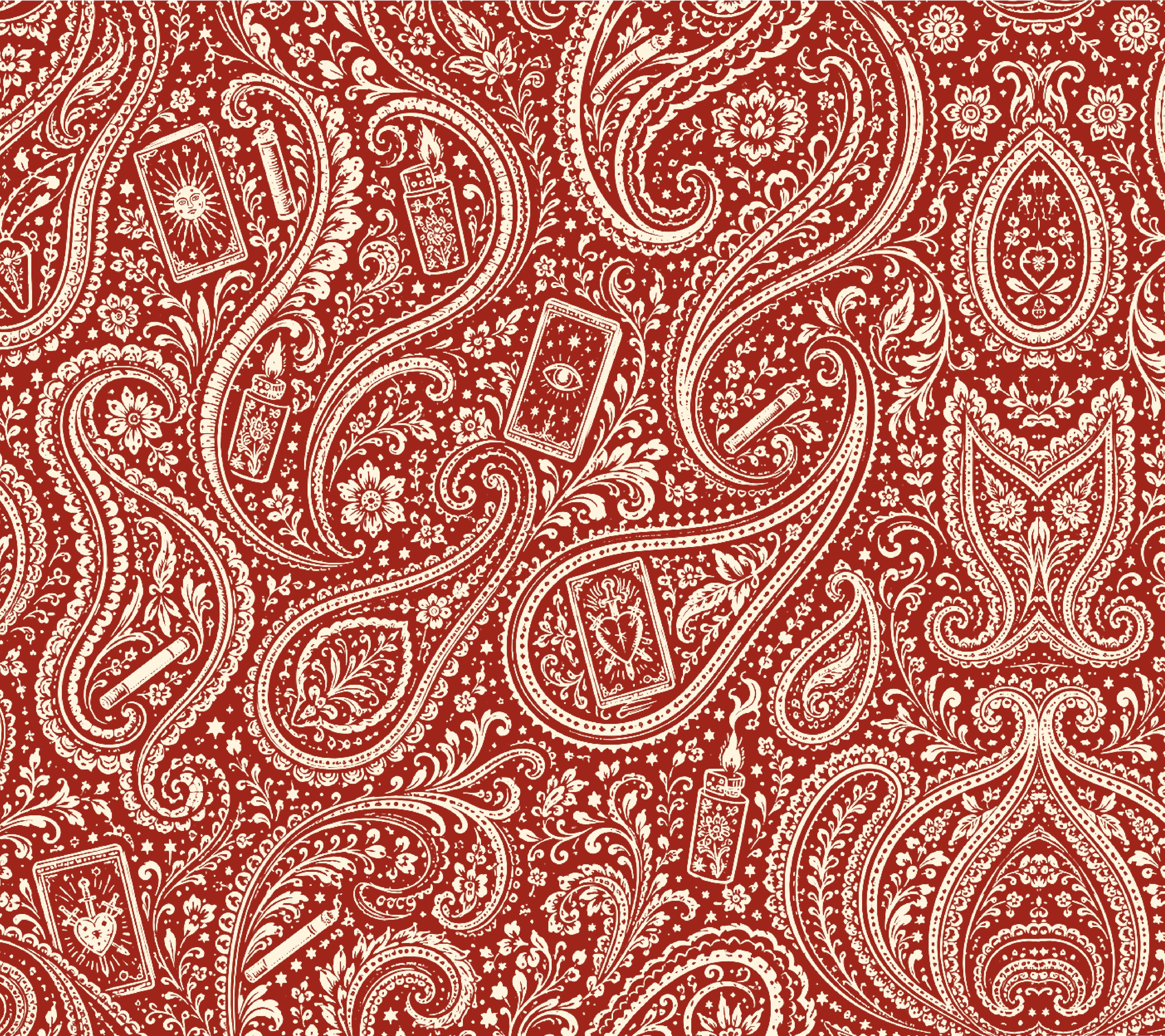 Tarot & Tobacco Paisley Tube Top and Panties Set