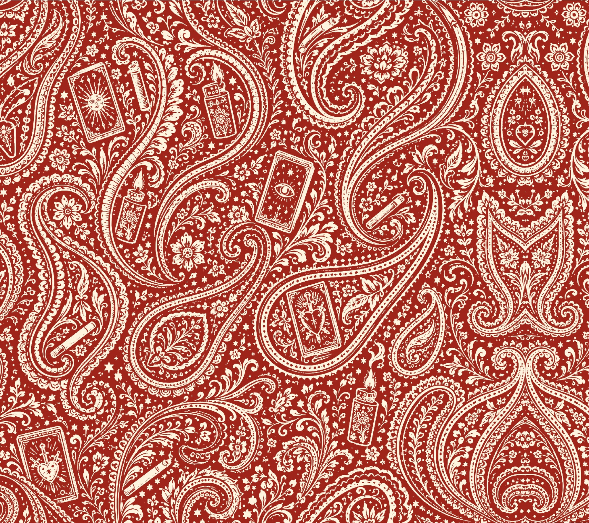 Tarot & Tobacco Paisley Tube Top and Panties Set