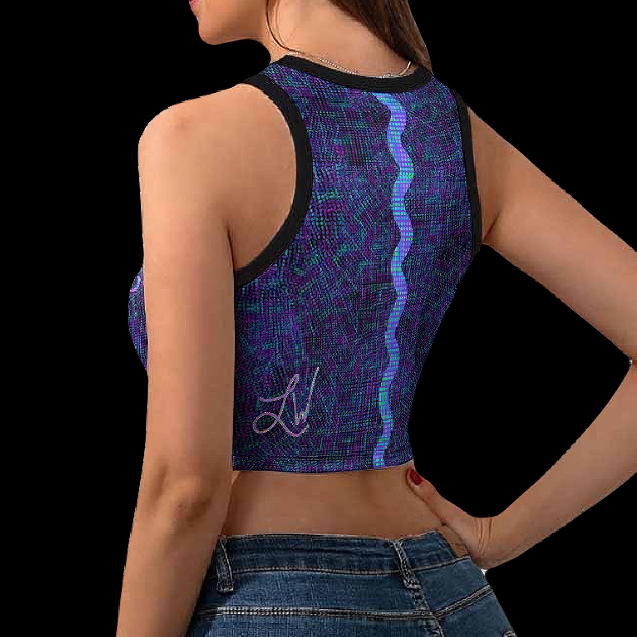 Understimulated Racerback Microfiber Crop Tank Top